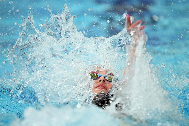 South Africa's Aimee Canny competes in the Women's 200m Individual Medley Final at the swimming event at the Tollcross International Swimming Centre in Glasgow, on day five of the Commonwealth Games in Glasgow, Scotland, on July 28, 2026. (Photo by Oli SCARFF / AFP)