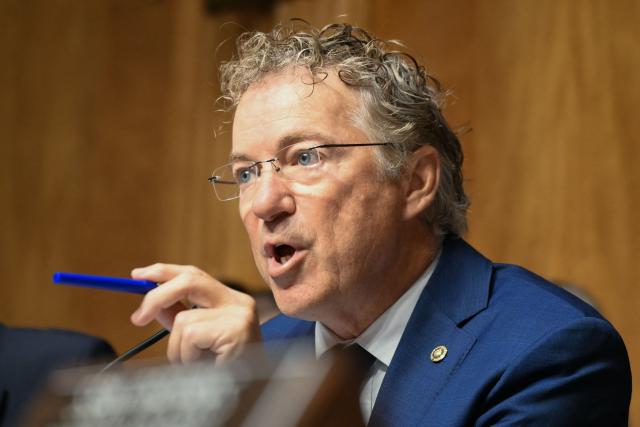 Committee chairman Senator Rand Paul, Republican from Kentucky, questions Dr. Anthony Fauci during a Senate Homeland Security and Governmental Affairs committee hearing on Capitol Hill in Washington, DC, on July 29, 2026. Dr. Fauci, the former Director of the National Institute of Allergy and Infectious Diseases, is testifying after Senator  Paul released more than 1000 pages of Fauci's diary entries from the COVID-19 pandemic. (Photo by Alex WROBLEWSKI / AFP)