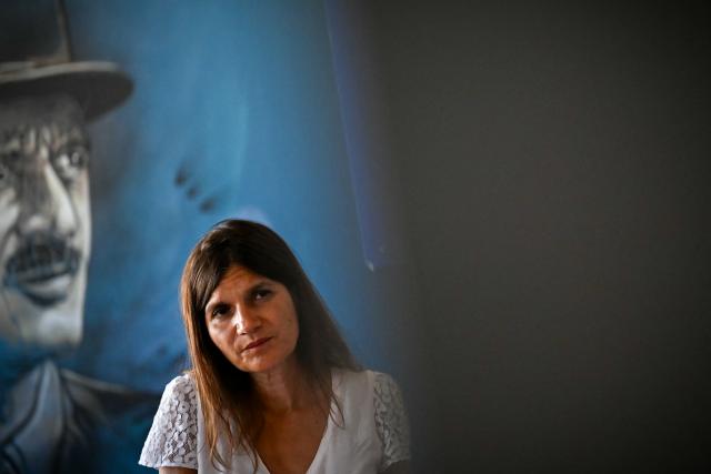 France's junior Minister for Veterans affairs Alice Rufo attends a visit of the Camp des Loges military base in Saint-Germain-en-Laye, near Paris, on July 29, 2026. (Photo by Lou BENOIST / AFP)