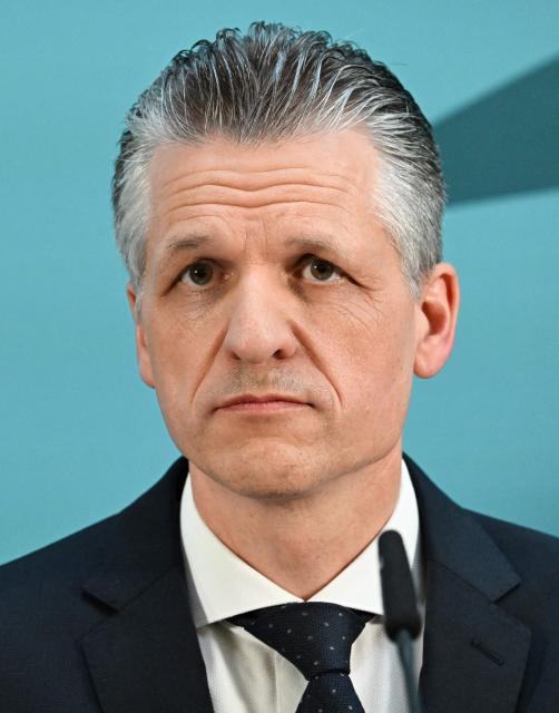 Newly elected parliamentary group leader of Germany's Christian Democratic Union (CDU) Thorsten Frei addresses a press statement after the conservative CDU/CSU parliamentary group elected their new leader, on July 29, 2026 at the Jakob-Kaiser-Haus, that is part of the parliamentary compound in Berlin. (Photo by RALF HIRSCHBERGER / AFP)