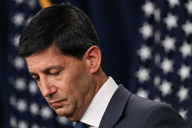 Chair of the Federal Reserve Kevin Warsh speaks during a news conference at the William McChesney Martin Jr. Federal Reserve Board Building in Washington, DC, on July 29, 2026. The US Federal Reserve on Wednesday held interest rates in the world's largest economy steady, with three of 12 policymakers dissenting from the majority decision and calling for a quarter percentage point rate hike. The Fed held rates at 3.50-3.75 percent for the fifth straight meeting, with language describing inflation, unemployment and economic activity unchanged from its last rate decision. It described inflation as "elevated." (Photo by Brendan SMIALOWSKI / AFP)
