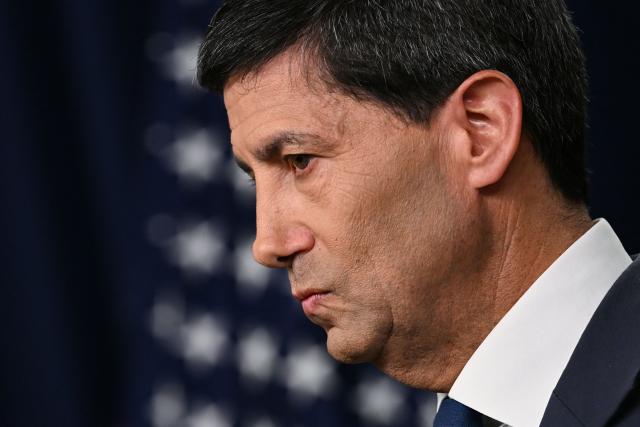 Chair of the Federal Reserve Kevin Warsh speaks during a news conference at the William McChesney Martin Jr. Federal Reserve Board Building in Washington, DC, on July 29, 2026. The US Federal Reserve on Wednesday held interest rates in the world's largest economy steady, with three of 12 policymakers dissenting from the majority decision and calling for a quarter percentage point rate hike. The Fed held rates at 3.50-3.75 percent for the fifth straight meeting, with language describing inflation, unemployment and economic activity unchanged from its last rate decision. It described inflation as "elevated." (Photo by Brendan SMIALOWSKI / AFP)