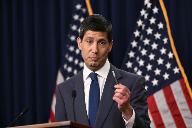 Chair of the Federal Reserve Kevin Warsh holds a news conference at the William McChesney Martin Jr. Federal Reserve Board Building in Washington, DC, on July 29, 2026. The US Federal Reserve on Wednesday held interest rates in the world's largest economy steady, with three of 12 policymakers dissenting from the majority decision and calling for a quarter percentage point rate hike. The Fed held rates at 3.50-3.75 percent for the fifth straight meeting, with language describing inflation, unemployment and economic activity unchanged from its last rate decision. It described inflation as "elevated." (Photo by Brendan SMIALOWSKI / AFP)