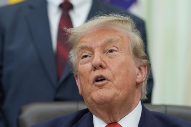US President Donald Trump speaks in the Oval Office of the White House in Washington, DC, on July 29, 2026. US President Donald Trump unveiled on Wednesday a $20 billion plan to rebuild and renovate Washington Dulles International Airport. (Photo by Ken Cedeno / AFP)