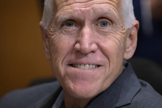 US Senator Thom Tillis, Republican from North Carolina, attends a Senate Finance Committee hearing on Capitol Hill in Washington, DC, on July 30, 2026. According to US media reports, Republican Senators John Cornyn and Thom Tillis have said they still don't have everything they need from acting US Attorney General Todd Blanche in order to move forward in favor of his nomination. (Photo by Oliver Contreras / AFP)