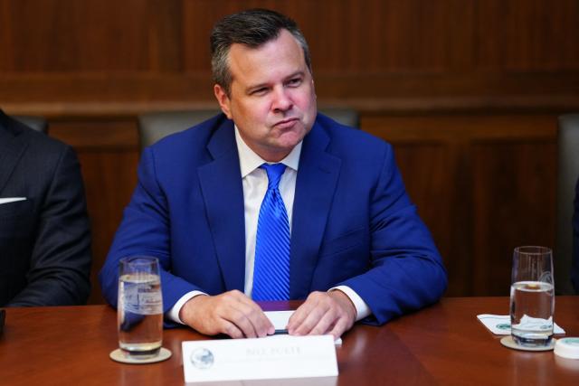 Outgoing Acting Director of National Intelligence Bill Pulte attends a Cabinet meeting hosted by US President Donald Trump at Camp David in Maryland, on July 31, 2026. (Photo by Aaron Schwartz / AFP)