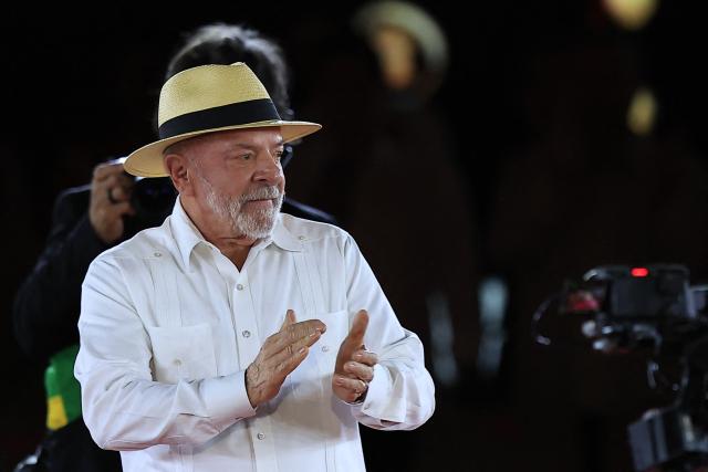 Brazil's President Luiz Inacio Lula da Silva attends the Workers' Party (PT) national convention in Sao Paulo, Brazil, on August 2, 2026, where he formally announces his bid for re-election. At 80, President Lula on July 2 launches his bid for re-election, casting himself as a defender of Brazil's "sovereignty" as pressure from President Donald Trump's administration casts a shadow over the campaign. (Photo by Miguel SCHINCARIOL / AFP)