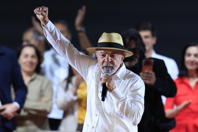 Brazil's President Luiz Inacio Lula da Silva speaks during the Workers' Party (PT) national convention in Sao Paulo, Brazil, on August 2, 2026, where he formally announces his bid for re-election. At 80, President Lula on July 2 launches his bid for re-election, casting himself as a defender of Brazil's "sovereignty" as pressure from President Donald Trump's administration casts a shadow over the campaign. (Photo by Miguel SCHINCARIOL / AFP)