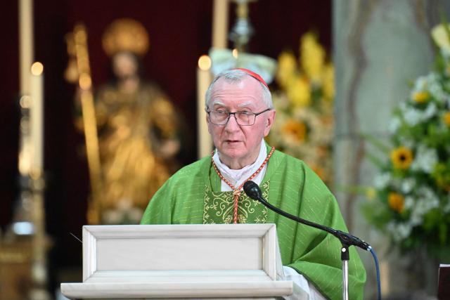 The Vatican's Cardinal Secretary of State Pietro Parolin celebrates mass at the Metropolitan Cathedral in Guatemala City on August 2, 2026, during his official visit to the country. (Photo by Johan ORDONEZ / AFP)