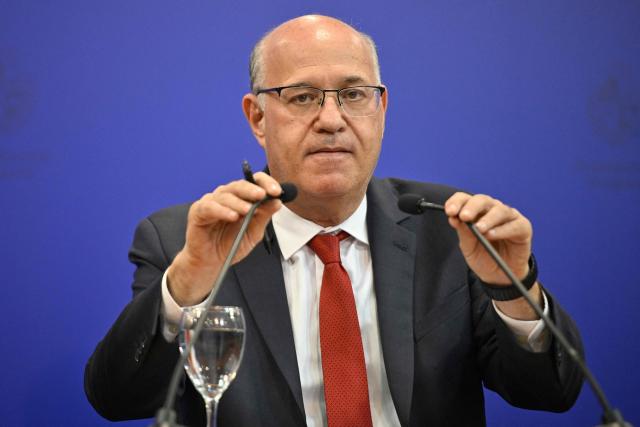 The president of the Inter-American Development Bank (IDB), Ilan Goldfajn, holds a meeting at the Uruguayan Presidency building in Montevideo on August 3, 2026. (Photo by Santiago Mazzarovich / AFP)