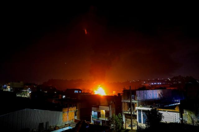 This view shows a large fire at a chemical plant in Itaquaquecetuba, Sao Paulo state, Brazil, on August 4, 2026. (Photo by Miguel SCHINCARIOL / AFP)