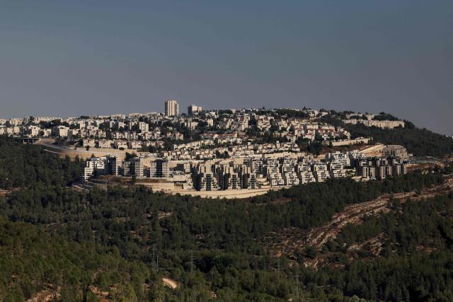 A picture taken on August 7, 2026. shows a view of the Jewish settlement of Gilo in Israel-annexed east Jerusalem. Excluding east Jerusalem, which was occupied and annexed by Israel in 1967, some 500,000 Israeli settlers live in the West Bank, along with about three million Palestinian residents. All Israeli settlements in the West Bank are illegal under international law. (Photo by AHMAD GHARABLI / AFP)