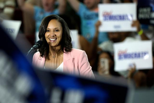 Detroit city mayor Mary Sheffield speaks during the Michigan Democratic Party General Election Kickoff Rally at Renaissance High School in Detroit, Michigan, on August 7, 2026. (Photo by JEFF KOWALSKY / AFP)