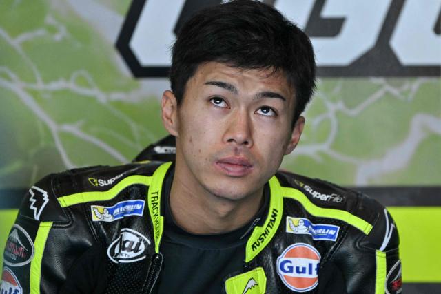 Trackhouse MotoGP's Japanese rider Ai Ogura is pictured in the garage ahead of the MotoGP British Grand Prix at Silverstone circuit, central England on August 9, 2026. (Photo by Glyn KIRK / AFP)