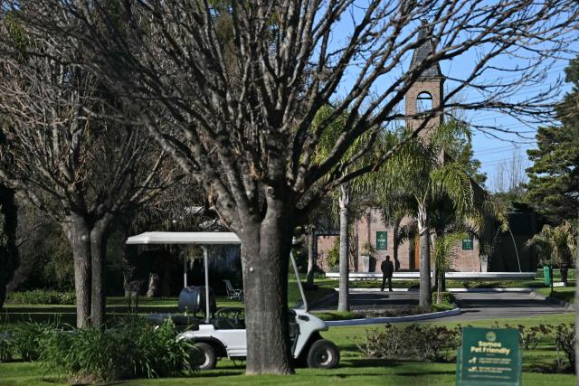 View of the chapel at El Prado cemetery on the outskirts of Rosario, Santa Fe province, Argentina, on August 9, 2026, where the funeral of Argentina's football star Lionel Messi's father will take place. Jorge Messi, the father and agent of Lionel Messi, has died aged 68, the eight-time Ballon d'Or winner's childhood club Newell's Old Boys announced on August 8, 2026. (Photo by Luis ROBAYO / AFP)