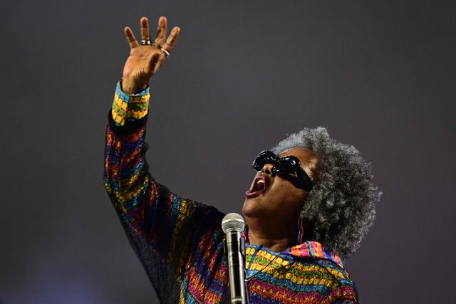 Brazilian singer Sandra Sa performs during the 2026 Doce Maravilha Festival in Rio de Janeiro, Brazil on August 9, 2026. (Photo by Pablo PORCIUNCULA / AFP)