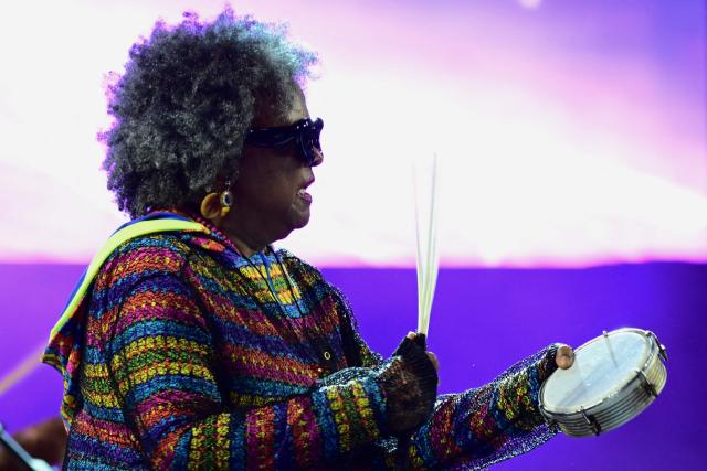 Brazilian singer Sandra Sa performs during the 2026 Doce Maravilha Festival in Rio de Janeiro, Brazil on August 9, 2026. (Photo by Pablo PORCIUNCULA / AFP)
