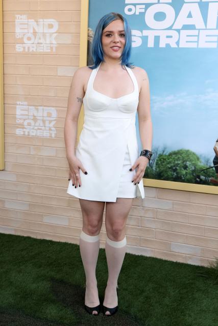 Canadian actress Maisy Stella attends the world premiere of "The End of Oak Street" at the Steven J. Ross Theater in Burbank, California, on August 9, 2026. (Photo by VALERIE MACON / AFP)