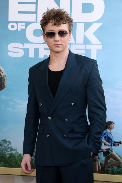US-Canadian actor Christian Convery attends the world premiere of "The End of Oak Street" at the Steven J. Ross Theater in Burbank, California, on August 9, 2026. (Photo by VALERIE MACON / AFP)