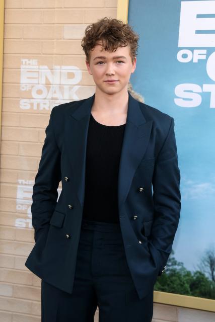 US-Canadian actor Christian Convery attends the world premiere of "The End of Oak Street" at the Steven J. Ross Theater in Burbank, California, on August 9, 2026. (Photo by VALERIE MACON / AFP)