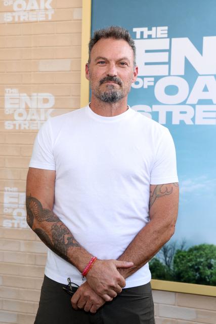 US actor Brian Austin Green attends the world premiere of "The End of Oak Street" at the Steven J. Ross Theater in Burbank, California, on August 9, 2026. (Photo by VALERIE MACON / AFP)