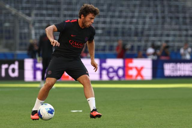 Paris Saint-Germain's Portuguese midfielder #87 Joao Pedro Goncalves Neves controls the ball during a training session on August 11, 2026, the eve of the UEFA Supercup football match between Champions League winners Paris Saint Germain (PSG) and Europa League winners Aston Villa in Salzburg, Austria. (Photo by FRANCK FIFE / AFP)