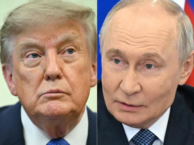 (COMBO) This combination of pictures created on August 11, 2026 shows (L/R) US President Donald Trump in the Oval Office of the White House in Washington, DC, on August 10, 2026 and in this pool photograph distributed by the Russian state agency Sputnik, Russia's President Vladimir Putin in the Novosibirsk region on August 11, 2026. US President Donald Trump said on August 11, 2026, that his discussions with Russian President Vladimir Putin led to the release from prison of former US Marine Robert Gilman. Gilman was sentenced in 2022 by a court in southwestern Russia to four and a half years in prison for assaulting a police officer. His sentence was later extended to 10 years for violence against prison staff. (Photo by Jim WATSON and Kristina Solovyova / various sources / AFP)