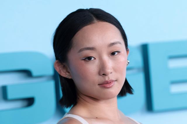 US actress Ji-young Yoo, of the upcoming coming-of-age musical drama film "K-Pop: The Debut", attends HYBE America's celebration of K-Pop's biggest weekend at the Grammy Museum in Los Angeles on August 12, 2026. (Photo by VALERIE MACON / AFP)