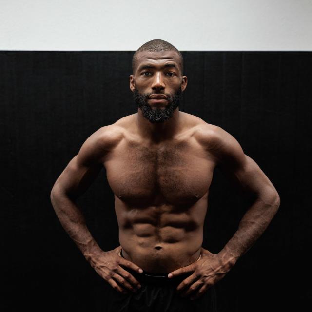 French-Moroccan mixed martial artist Salahdine Parnasse poses for a portrait during a photo session at the Atch Academy training centre in Aubervilliers, a northern Paris suburb on August 13, 2026. For his UFC debut, Salahdine Parnasse is making a grand entrance as the headliner at UFC Paris – a "new beginning" in his career, according to the 28-year-old Frenchman, who is aiming to become the "ultimate fighter". (Photo by SIMON WOHLFAHRT / AFP)