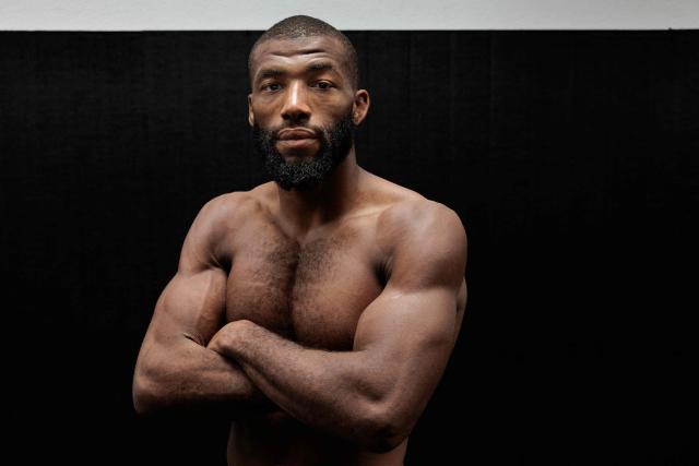 French-Moroccan mixed martial artist Salahdine Parnasse poses for a portrait during a photo session at the Atch Academy training centre in Aubervilliers, a northern Paris suburb on August 13, 2026. For his UFC debut, Salahdine Parnasse is making a grand entrance as the headliner at UFC Paris – a "new beginning" in his career, according to the 28-year-old Frenchman, who is aiming to become the "ultimate fighter". (Photo by SIMON WOHLFAHRT / AFP)
