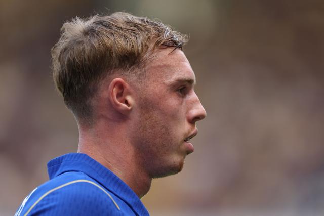 Chelsea's English midfielder #10 Cole Palmer during the pre-season friendly football match between Chelsea and Real Sociedad at Stamford Bridge in London on August 15, 2026. (Photo by Adrian Dennis / AFP)