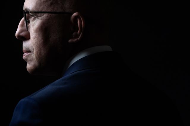 (FILES) Mayor of Nice and leader of Union of the Right for the Republic (UDR) Eric Ciotti poses during a photo session in Paris on September 14, 2021. The politician "hopes for an evolution" in the stance of his allies in the National Rally (RN) on raising the retirement age and introducing a funded pension component while affirming in an interview with the French newspaper Journal du Dimanche that he will "loyally and strongly" support Marine Le Pen in the presidential election.

Two years after forging his pact with the RN, the leader of the Union of the Right for the Republic (UDR) continues to see "far more common ground than points of disagreement" with his allies. (Photo by JOEL SAGET / AFP)