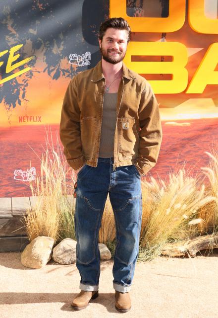 US actor Chase Stokes attends the Netflix's "Outer Banks" season 5 event "Pogues for Life: A Fan Farewell" at the Fort Theatre in Los Angeles on August 15, 2026. (Photo by JEAN-BAPTISTE LACROIX / AFP)