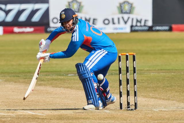 (FILES) India's Vaibhav Sooryavanshi plays a shot during the third Twenty20 international cricket match between Zimbabwe and India at Harare Sports Club in Harare, on July 26, 2026. The Asian Games begin in Japan on September 19, 2026 featuring teenage prodigies, more athletes than the Olympics and a cruise ship that will house competitors in the middle of typhoon season. (Photo by Jekesai NJIKIZANA / AFP)