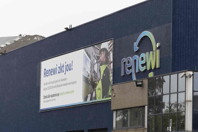 This photograph shows a view of the Gent branch of recycling and waste management firm Renewi in Gent on August 19, 2026. (Photo by NICOLAS MAETERLINCK / Belga / AFP) / Belgium OUT