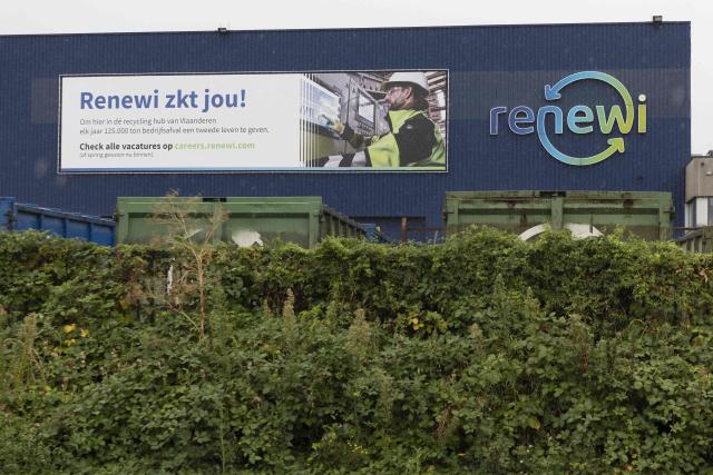 This photograph shows a view of the Gent branch of recycling and waste management firm Renewi in Gent on August 19, 2026. (Photo by NICOLAS MAETERLINCK / Belga / AFP) / Belgium OUT
