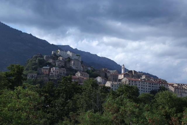 This photograph shows the city of Corte in the center of the French Mediterranean island of Corsica on August 19, 2026. (Photo by Pascal POCHARD-CASABIANCA / AFP)