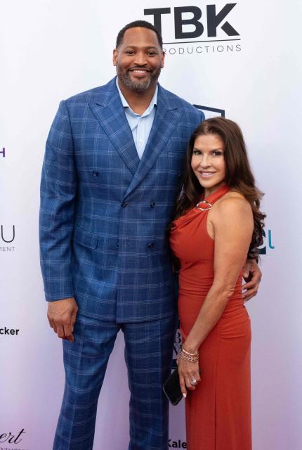 US sports commentator and former basketball player Robert Horry and his wife Candice Madrid attend the Harold & Carole Pump Foundation 26th Anniversary Celebrity Dinner honoring the 2025 World Champions Los Angeles Dodgers at the Beverly Hilton in Beverly Hills, California on August 20, 2026. (Photo by Connor Terry / AFP)
