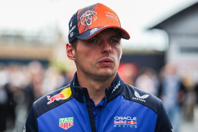Red Bull Racing's Dutch driver Max Verstappen looks on in the paddock ahead of the Formula One Dutch Grand Prix at The Circuit Zandvoort, western Netherlands, on August 21, 2026. (Photo by SIMON WOHLFAHRT / AFP)