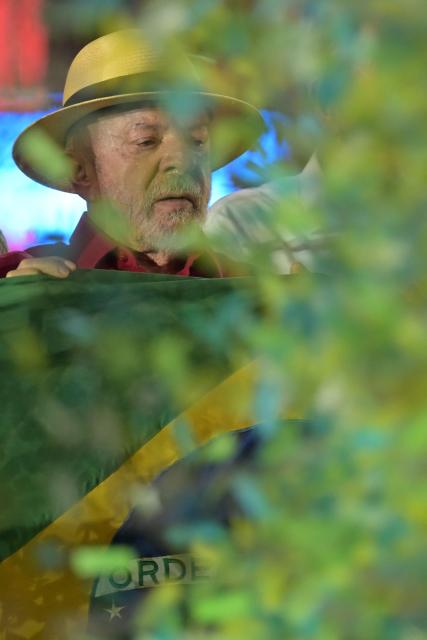 Brazil's President Luiz Inacio Lula da Silva speaks during a campaign rally at Praca da Estacao in Belo Horizonte, Minas Gerais state, Brazil on August 21, 2026. Brazilians will go to the polls next October 4 once again deeply polarized and under the shadow of US President Donald Trump, who has backed conservative candidates in recent elections in Latin America. (Photo by Douglas MAGNO / AFP)