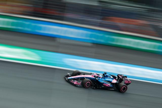 Alpine's French driver Pierre Gasly drives during the qualifying race of the Formula One Dutch Grand Prix at The Circuit Zandvoort, western Netherlands, on August 22, 2026. (Photo by SIMON WOHLFAHRT / AFP)