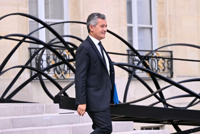 France's Justice Minister Gerald Darmanin leaves after the weekly cabinet meeting at the Elysee Palace in Paris on August 24, 2026. (Photo by LOU BENOIST / AFP)