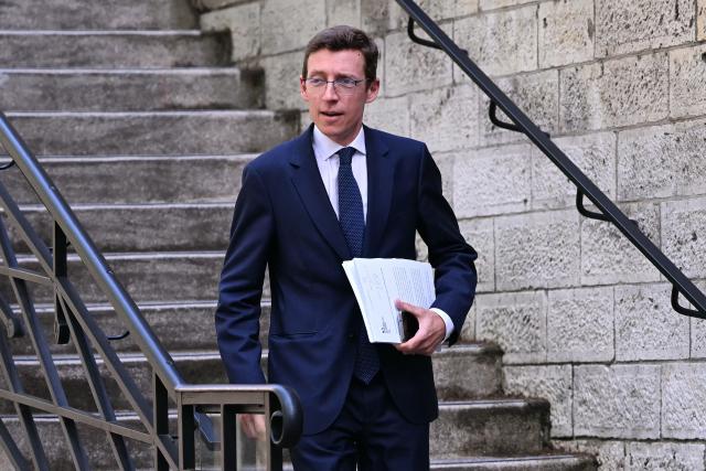 France's Education Minister Edouard Geffray arrives to hold a press conference ahead of the start of the 2026-2027 school year at the Lycee Arago in Paris on August 25, 2026. (Photo by LOU BENOIST / AFP)