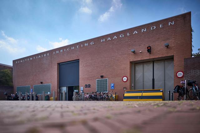 This photograph shows an exterior of the Haaglanden Penitentiary, where former Bosnian Serb army commander Ratko Mladic served his sentence, in The Hague on August 27, 2026. Ratko Mladic, the former Bosnian Serb military chief dubbed the "Butcher of Bosnia" for his role in the 1995 Srebrenica massacre, has died, Serbian state broadcaster RTS reported on August 27, 2026. (Photo by Phil Nijhuis / ANP / AFP) / Netherlands OUT