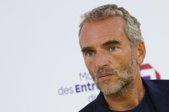 French author and businessman Alexandre Mars looks on during the La REF 2026 meeting of French entrepreneurs, organised by the MEDEF, France's main employers federation, at the Roland-Garros venue in Paris on August 27, 2026. (Photo by Thomas SAMSON / AFP)
