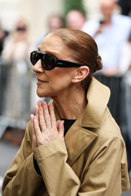 Canadian singer Celine Dion arrives at Hotel Le Royal Monceau in Paris on August 28, 2026, ahead of her series of concerts in the French capital. Celine Dion, 58, announced in late March, in a video and a message projected onto the Eiffel Tower, her return to the stage, in Paris, after six years away from the public, between the pandemic and persistent health problems. She has suffered since 2022 from stiff person syndrome, a rare and incurable neurological condition. (Photo by SIMON WOHLFAHRT / AFP)
