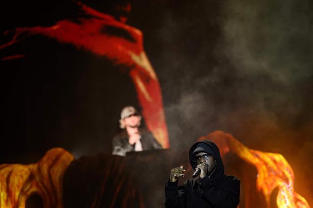 French rapper and producer José Nzengo, known as Josman, performs at the Golden Coast rap festival in Corcelles-les-Monts, near Dijon, central-eastern France, on August 28, 2026. (Photo by ARNAUD FINISTRE / AFP)
