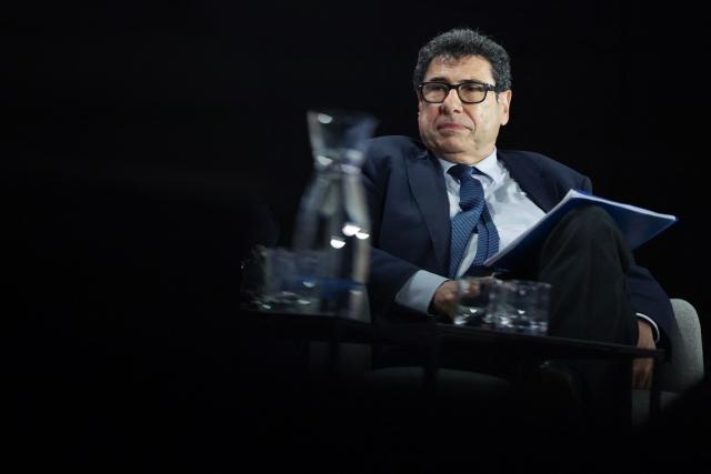 French economist and 2025 Nobel Prize in Economic Sciences Philippe Aghion attends a debate at the "Laboratoire de la Republique" (Republic's Laboratory) summer camp, in Sens, southeast of Paris, on August 29, 2026. (Photo by ROMEO BOETZLE / AFP)