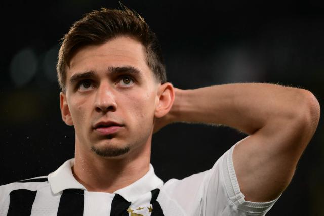 Juventus’ Portuguese forward #07 Francisco Conceicao looks on during the Italian Serie A football match between Juventus and Parma at the Allianz Stadium in Turin, on August 29, 2026. (Photo by Marco Bertorello / AFP)