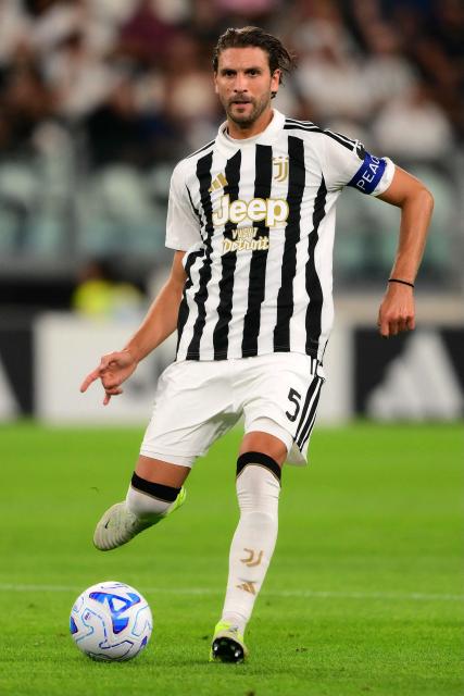 Juventus’ Italian midfielder #05 Manuel Locatelli passes the ball during the Italian Serie A football match between Juventus and Parma at the Allianz Stadium in Turin, on August 29, 2026. (Photo by Marco Bertorello / AFP)